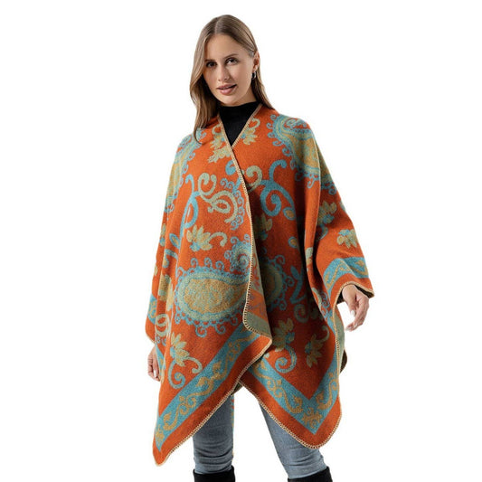 RETRO SHAWL SCARF WARM OUTERWEAR CAPE_CWASC2215