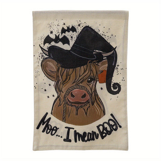 CWMM10257_HALLOWEEN DOUBLE-SIDED GARDEN FLAG SKULL DECOR