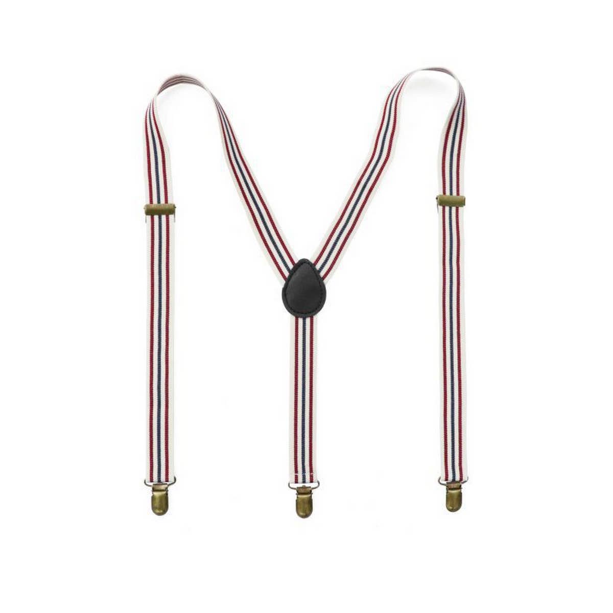 RETRO STRIPED BRONZE Y-SHAPED ELASTIC STRAPS_CWMM1108