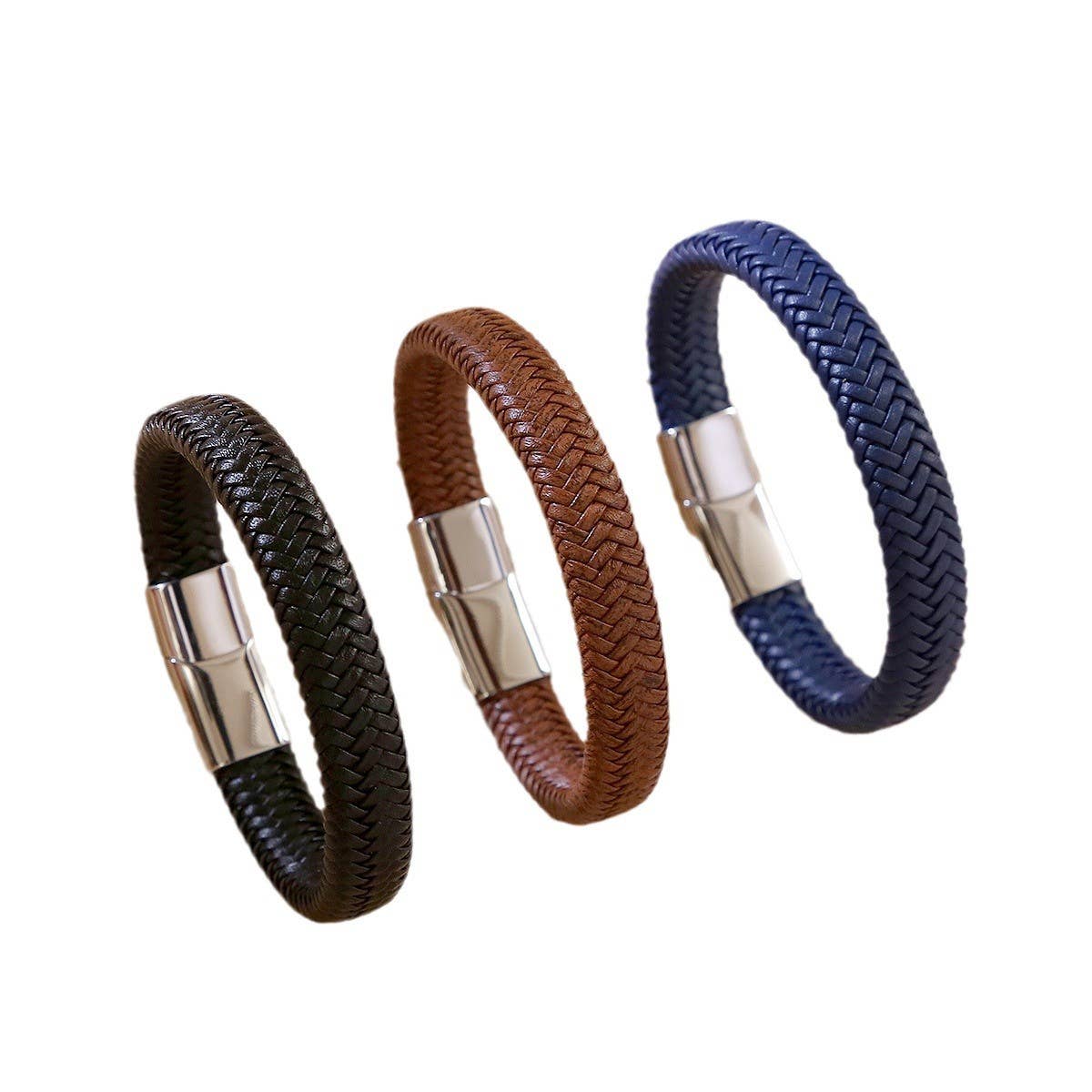 SIMPLE MAGNETIC CLASP HANDWOVEN BRACELET_CWAJE1458