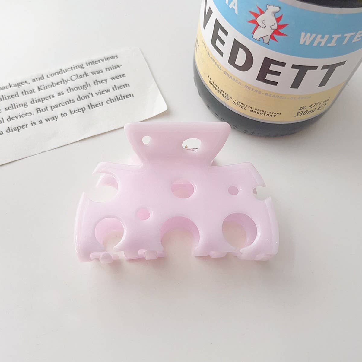 Cheese Shape Acrylic Hair Claw, Medium Chic Clip_CWAHA2697