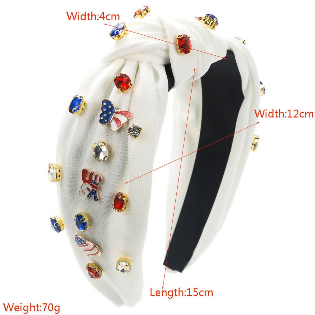 INDEPENDENCE DAY FLAG DIAMOND HEADBAND_CWAHA1261