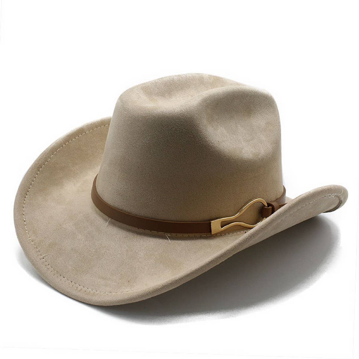 Belt Buckle Western Cowboy Hat Adjustable Brim_CWAH2532