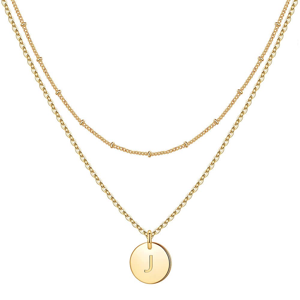 Circular 26-letter light luxury collarbone chain