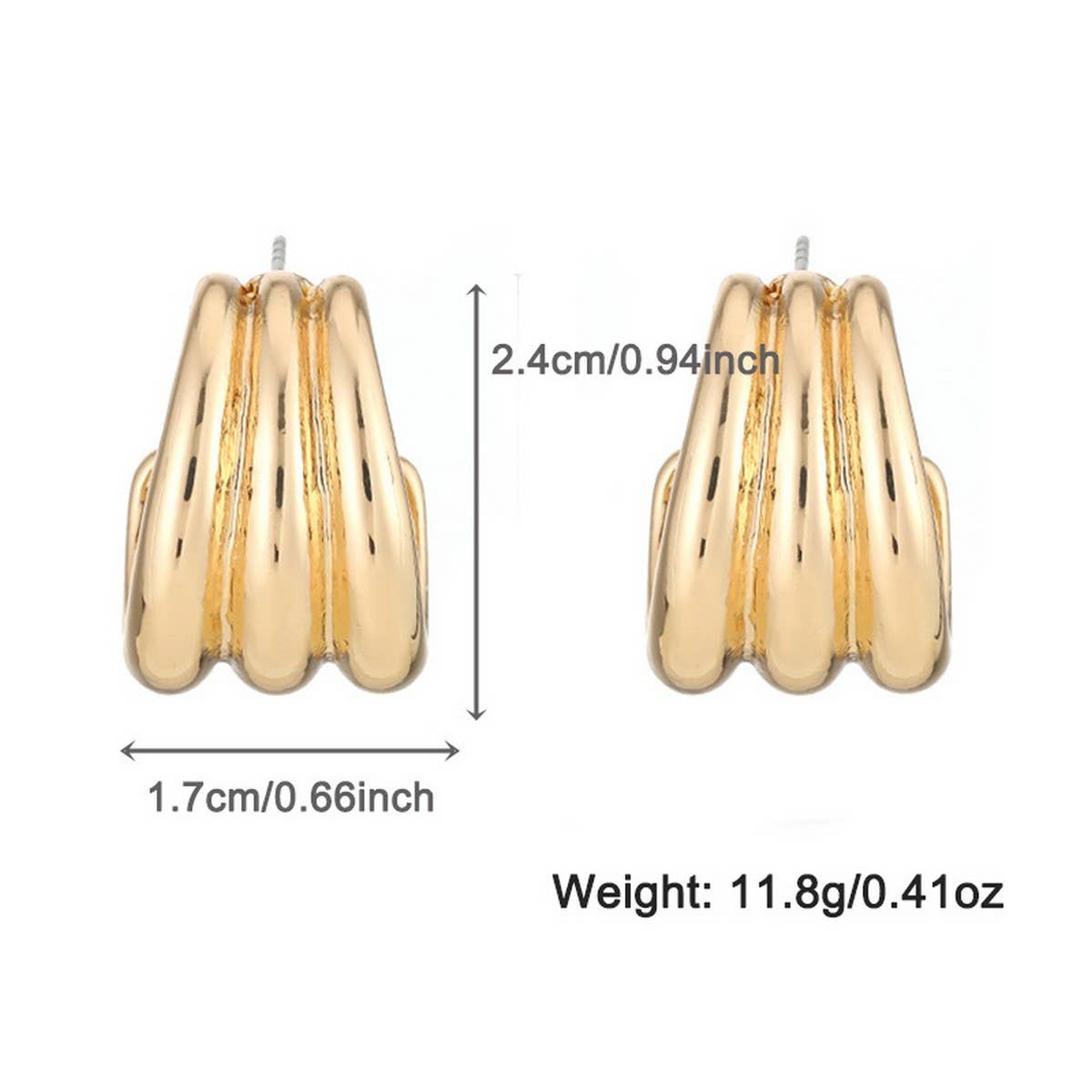 SIMPLE AND ELEGANT METAL EARRINGS FOR WOMEN