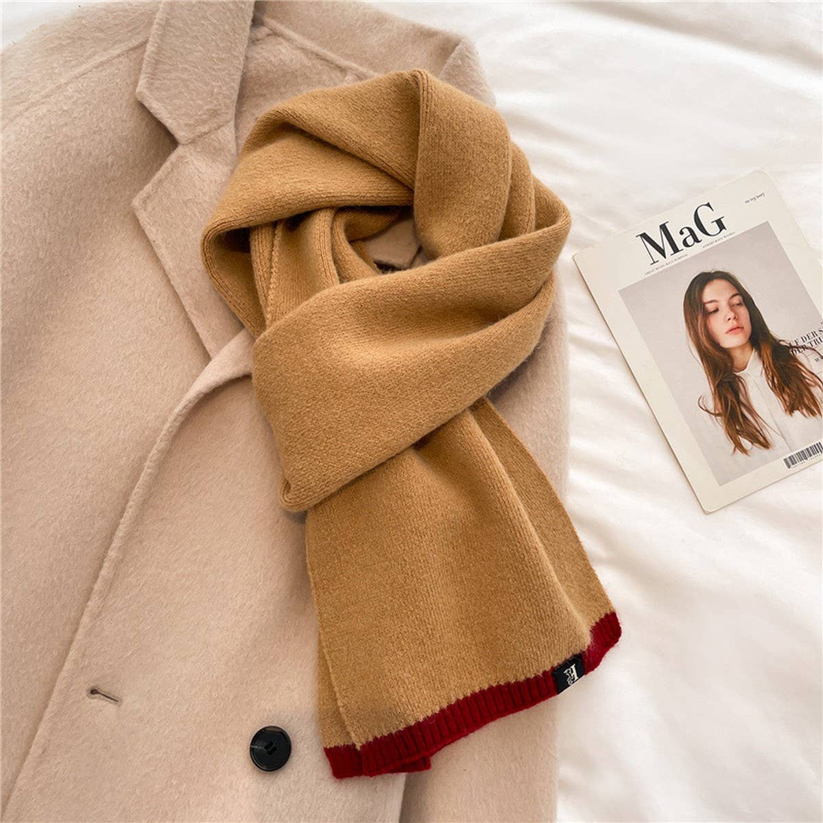 SOLID COLOR COMMUTER ALL-MATCH WARM SCARF_CWASC0976