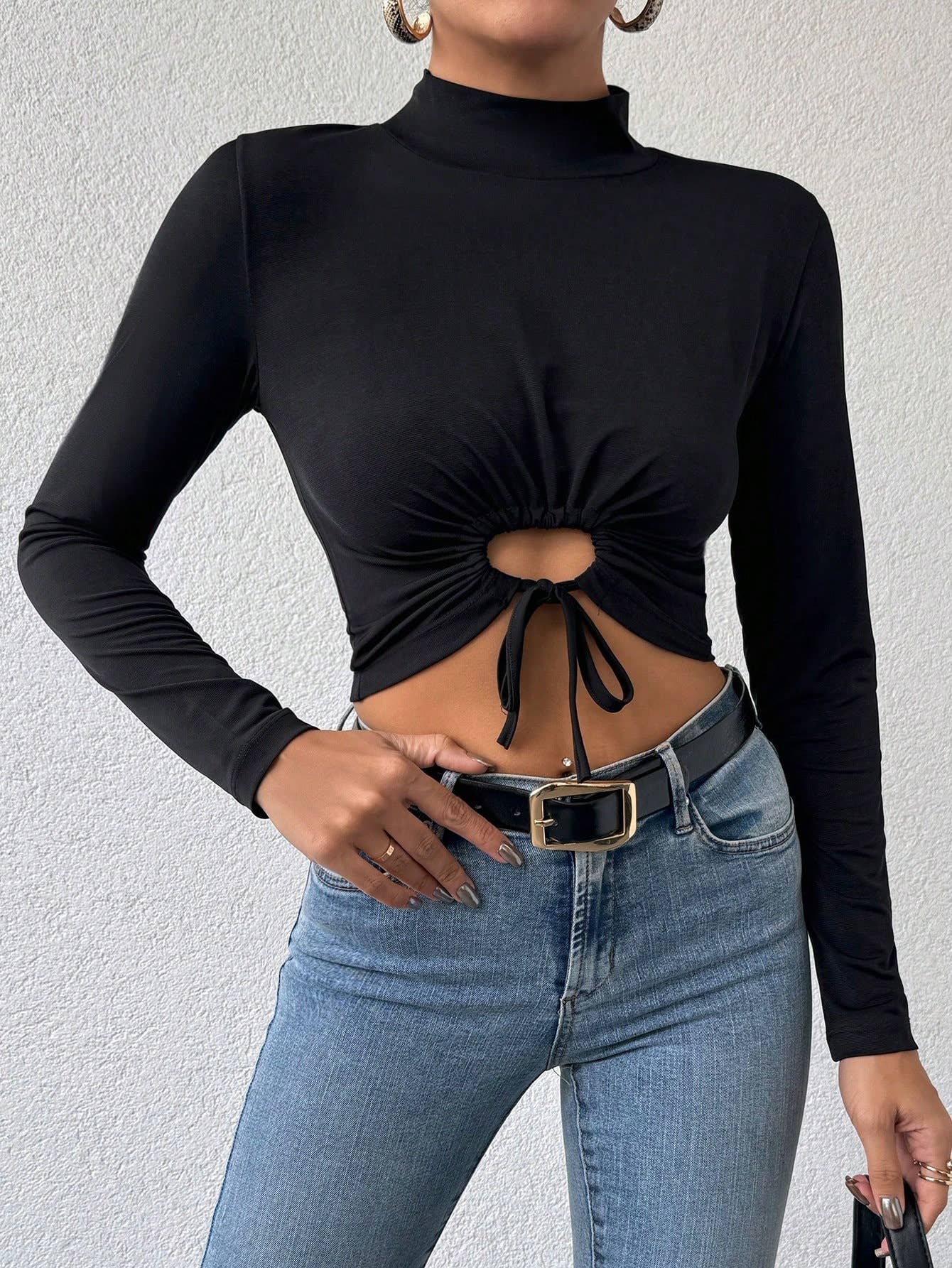SWEET AND SPICY T-SHIRT HALF NECK SHORT CROP TOP
