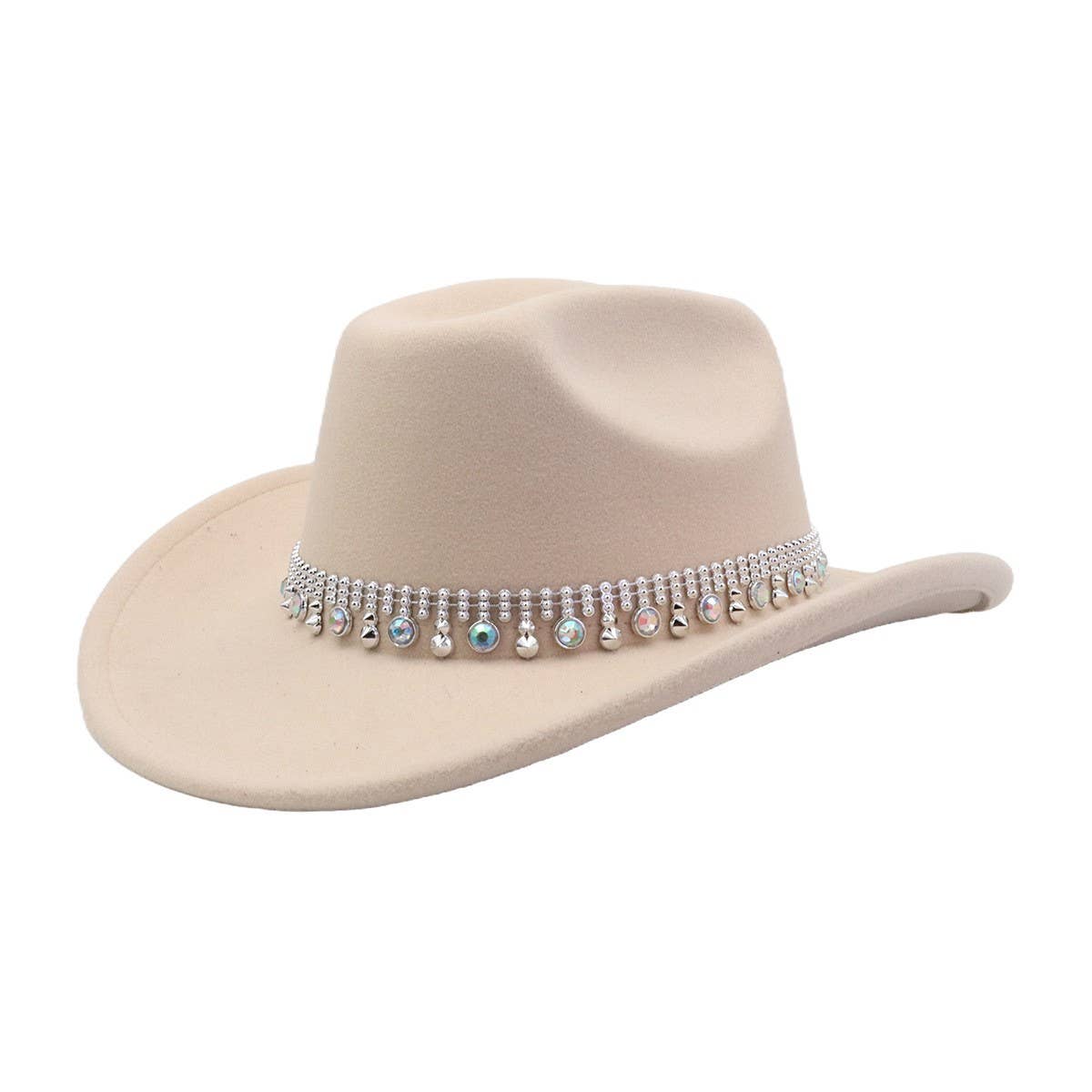 Western Ethnic Wool Fedora Hat for Fall & Winter_CWAH04474