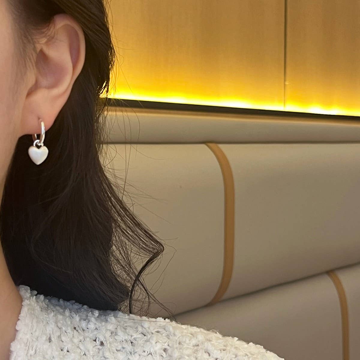 VALENTINE'S DAY HIGH-END FROSTED HEART EARRINGS