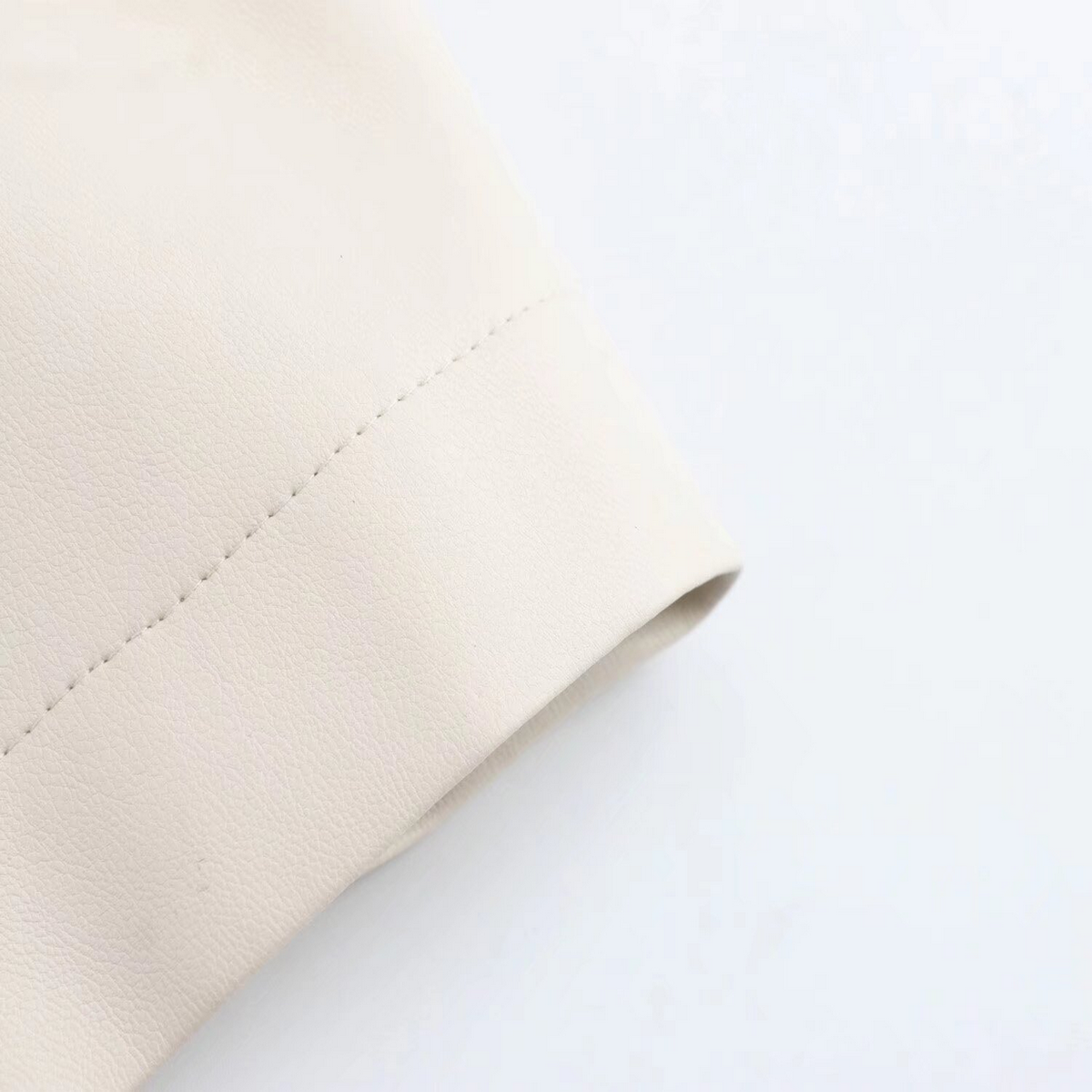 Casual Faux Leather Midi Skirt, Trendy French Look_CWDSD8354