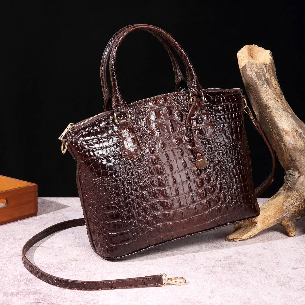 FASHION CROCODILE DESIGN HANDBAG SHELL BAG_CWAB0570