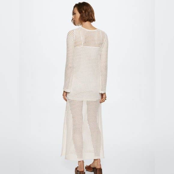 Sexy knit cut-out maxi skirt bikini smock dress