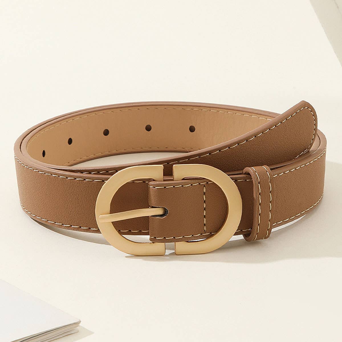 Multi-color retro metal buckle PU belt