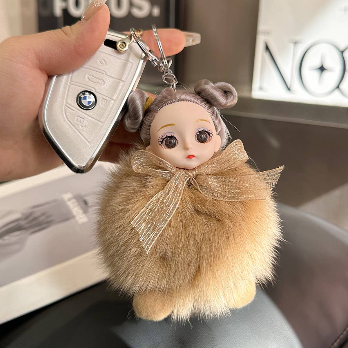 CUTE PRINCESS DOLL CAR KEYCHAIN BAG PENDANT