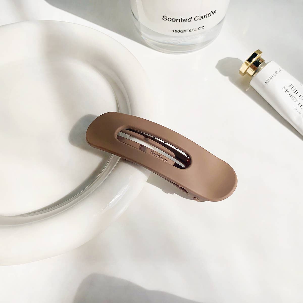 Simple and elegant matte coffee series hair clips