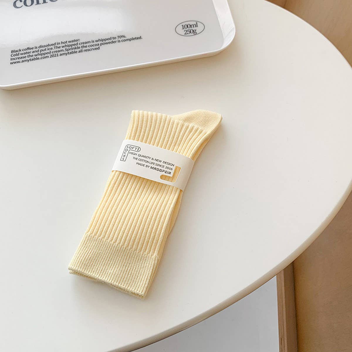 SPRING AND SUMMER MACARON COLOR SOCKS_CWMS0597