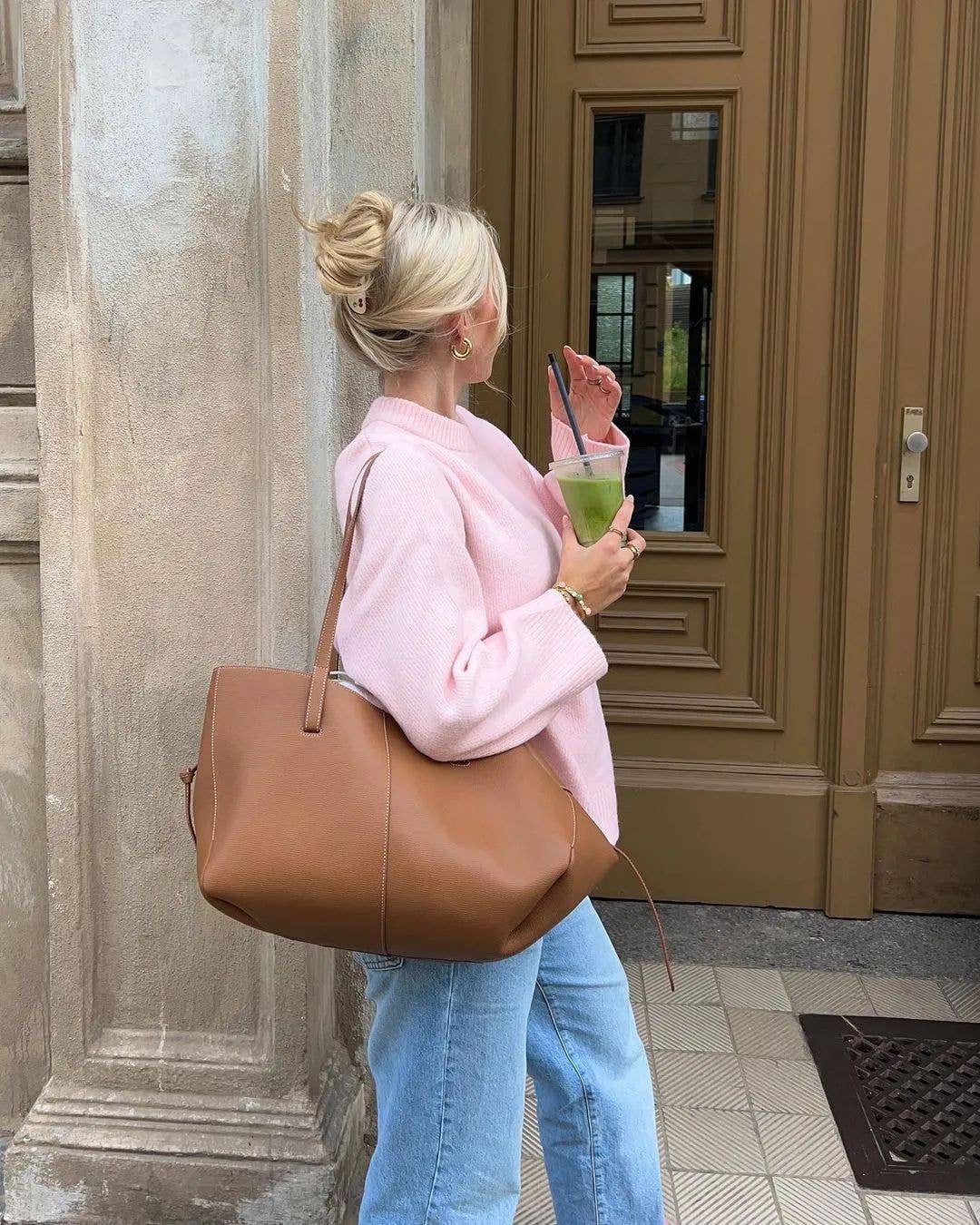 SOLID COLOR SWEET CREW-NECK PULLOVER SWEATER