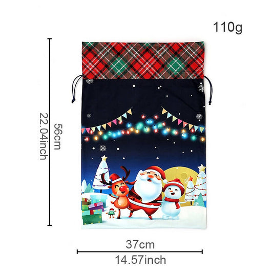 CWMM9413_CHRISTMAS CARTOON PRINT DRAWSTRING GIFT BAG