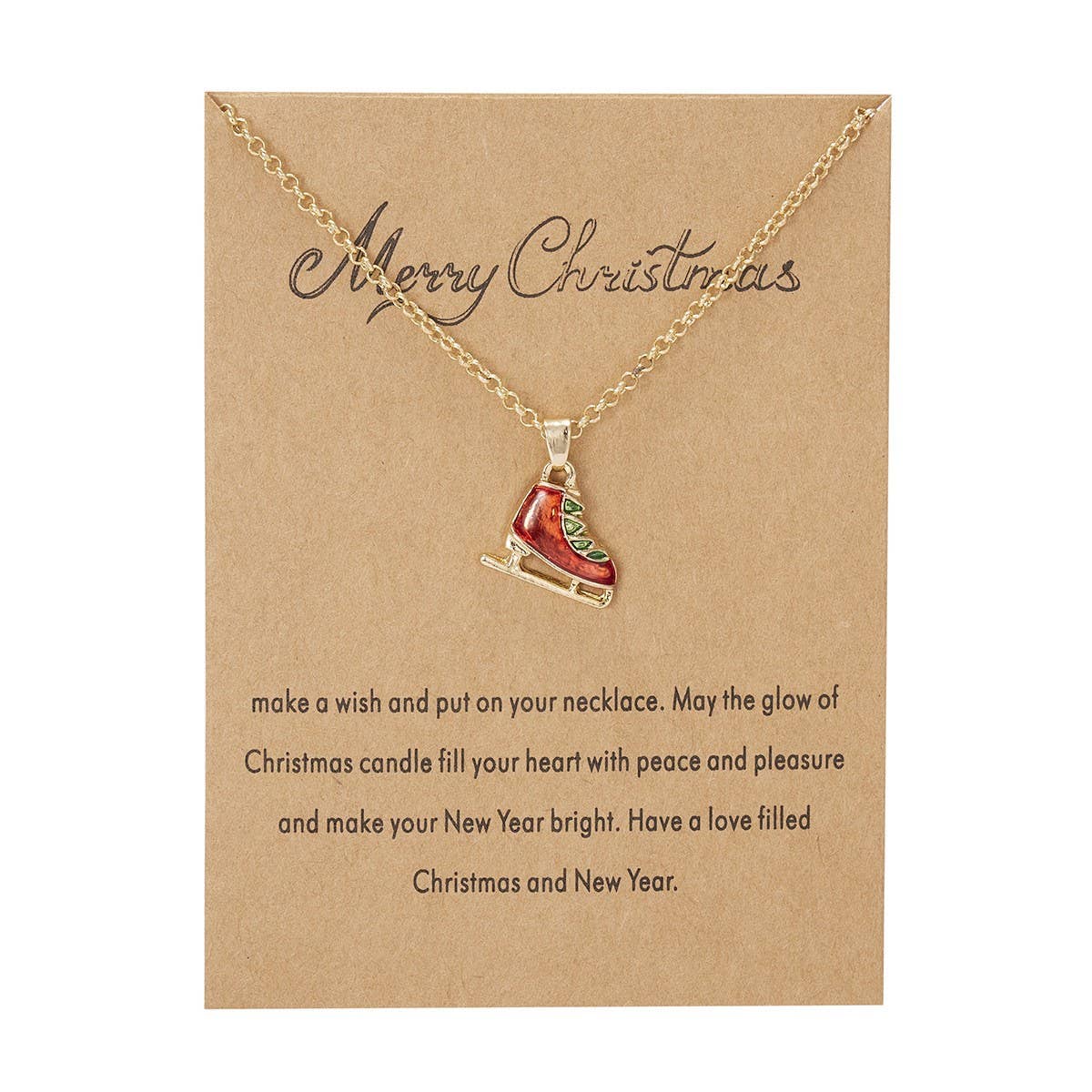 CWAJE2559_CHRISTMAS OIL PAPER CARD NECKLACE