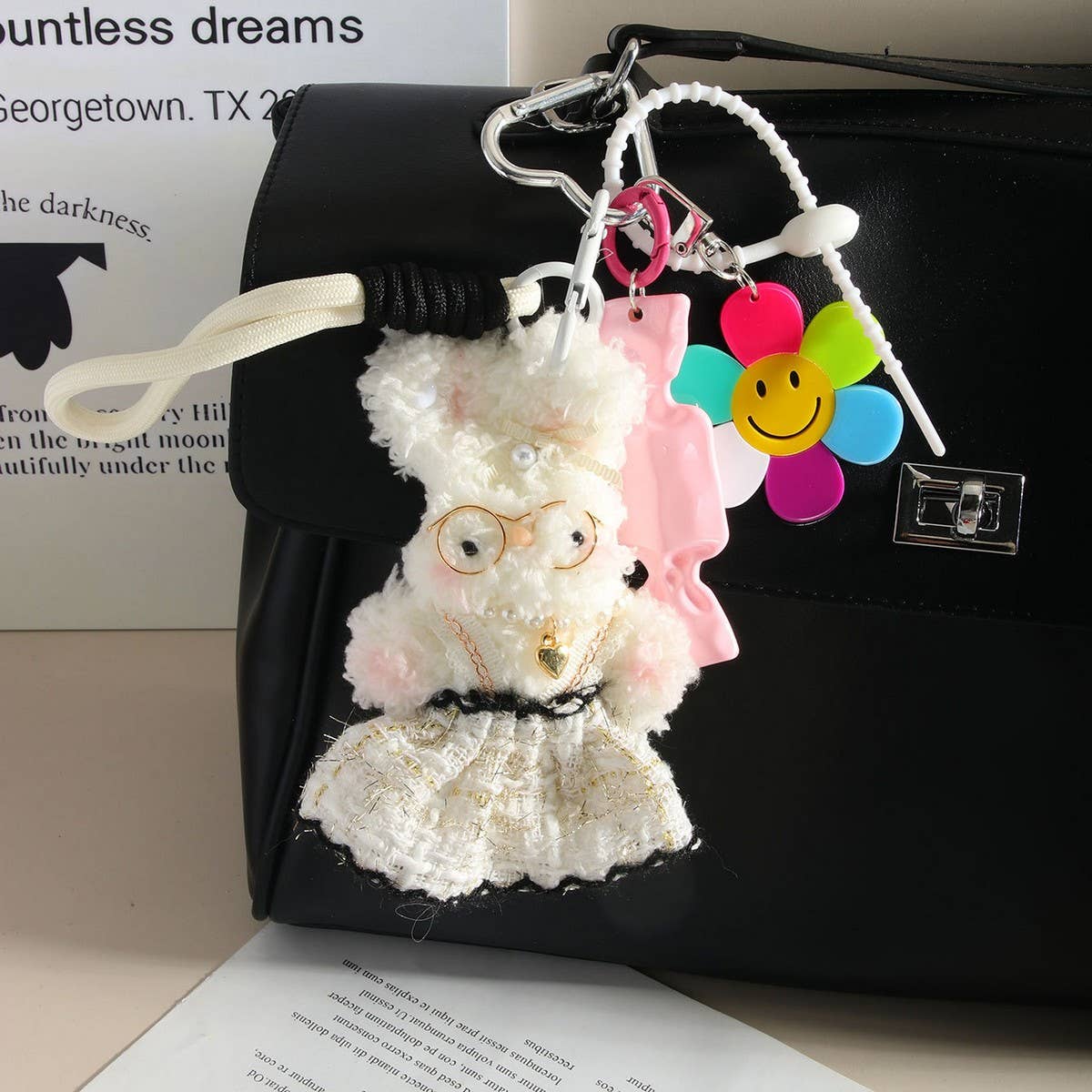 Cute Twist Stick Rabbit Keychain for Stress Relief