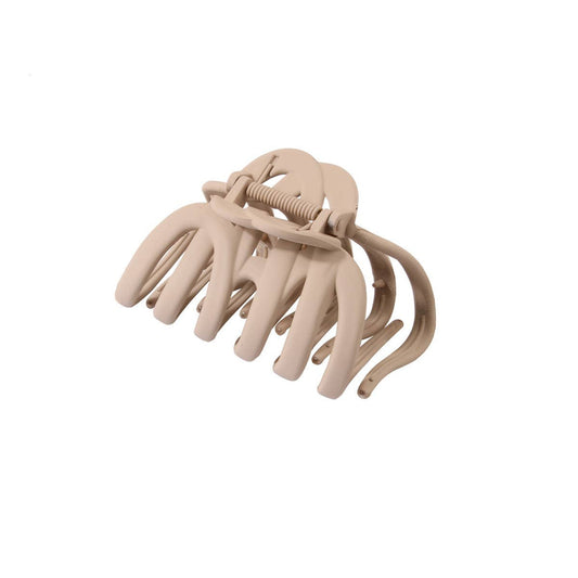 Matte Pumpkin Hair Claw - Large Retro Plastic Clip_CWAHA0461