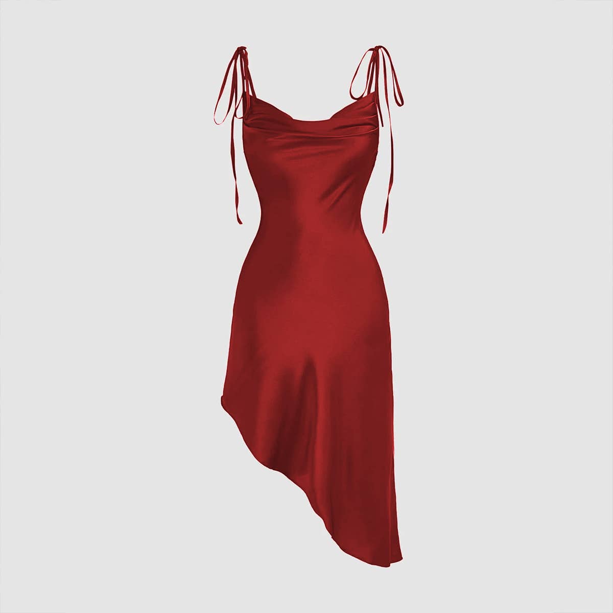 Irregular halter top sexy striped dress