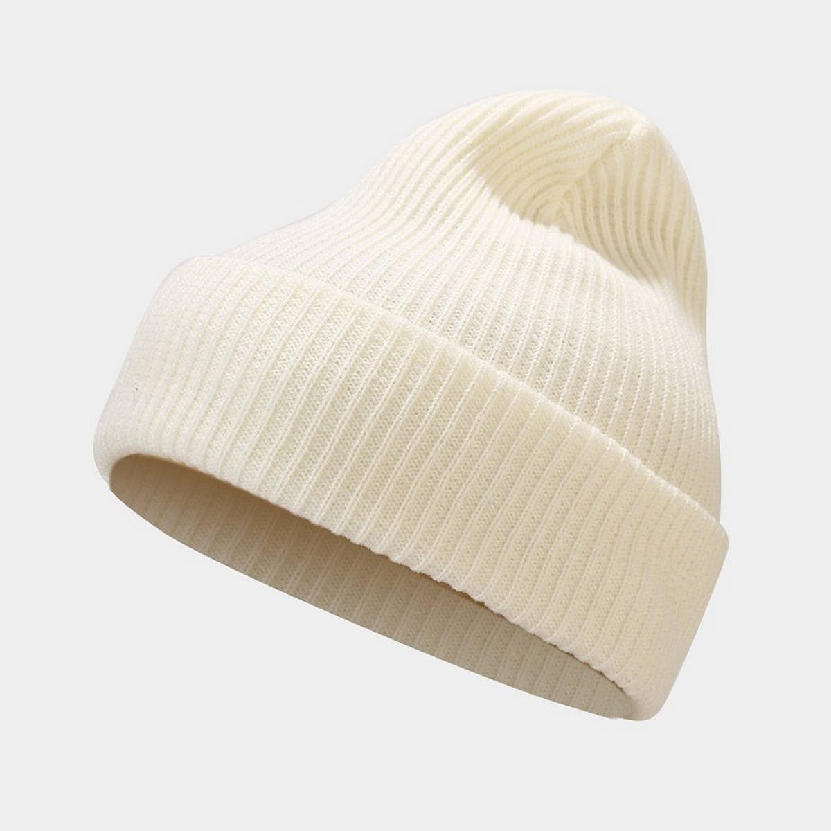 SIMPLE WOOL KNITTED HAT_CWAH1585