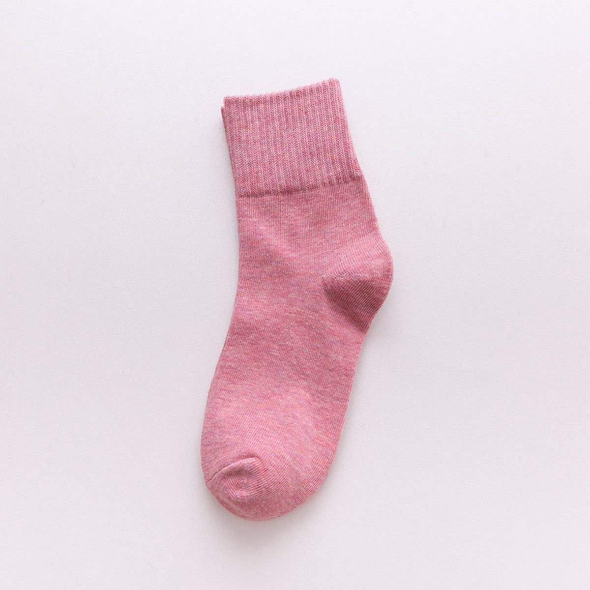 NEW SOLID COLOR HIGH CUFF WOMEN'S MID-CALF SOCKS_CWMS1392