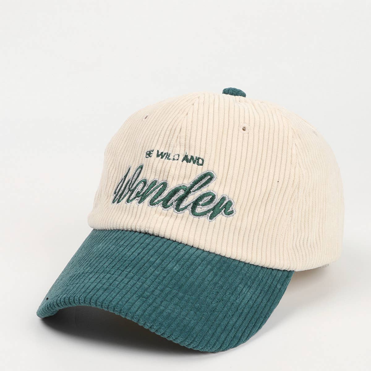 Corduroy Colorblock Baseball Cap - Unisex Hat CWAH1148