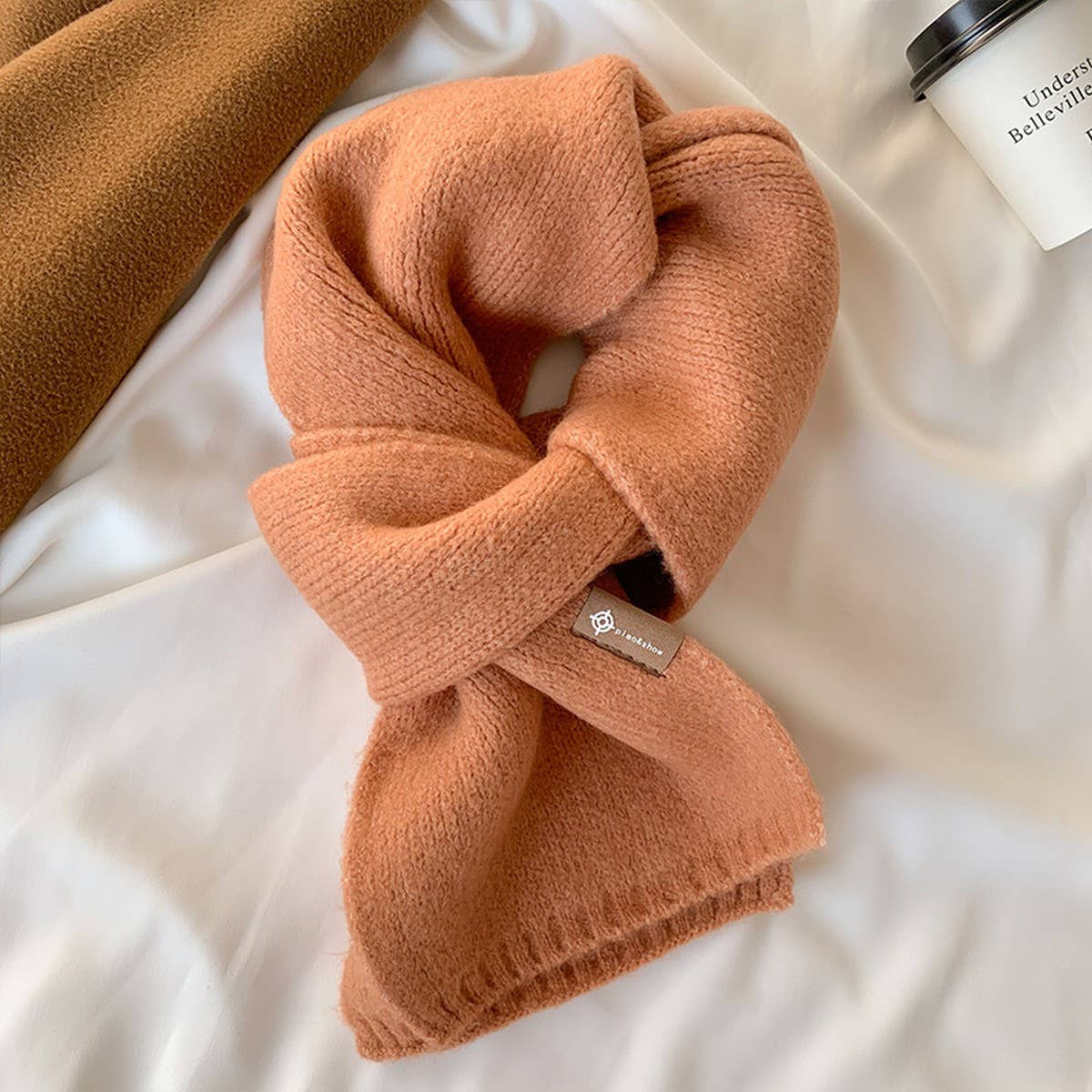 Cute Knit Scarf ? Unisex Solid Color Neck Warmer