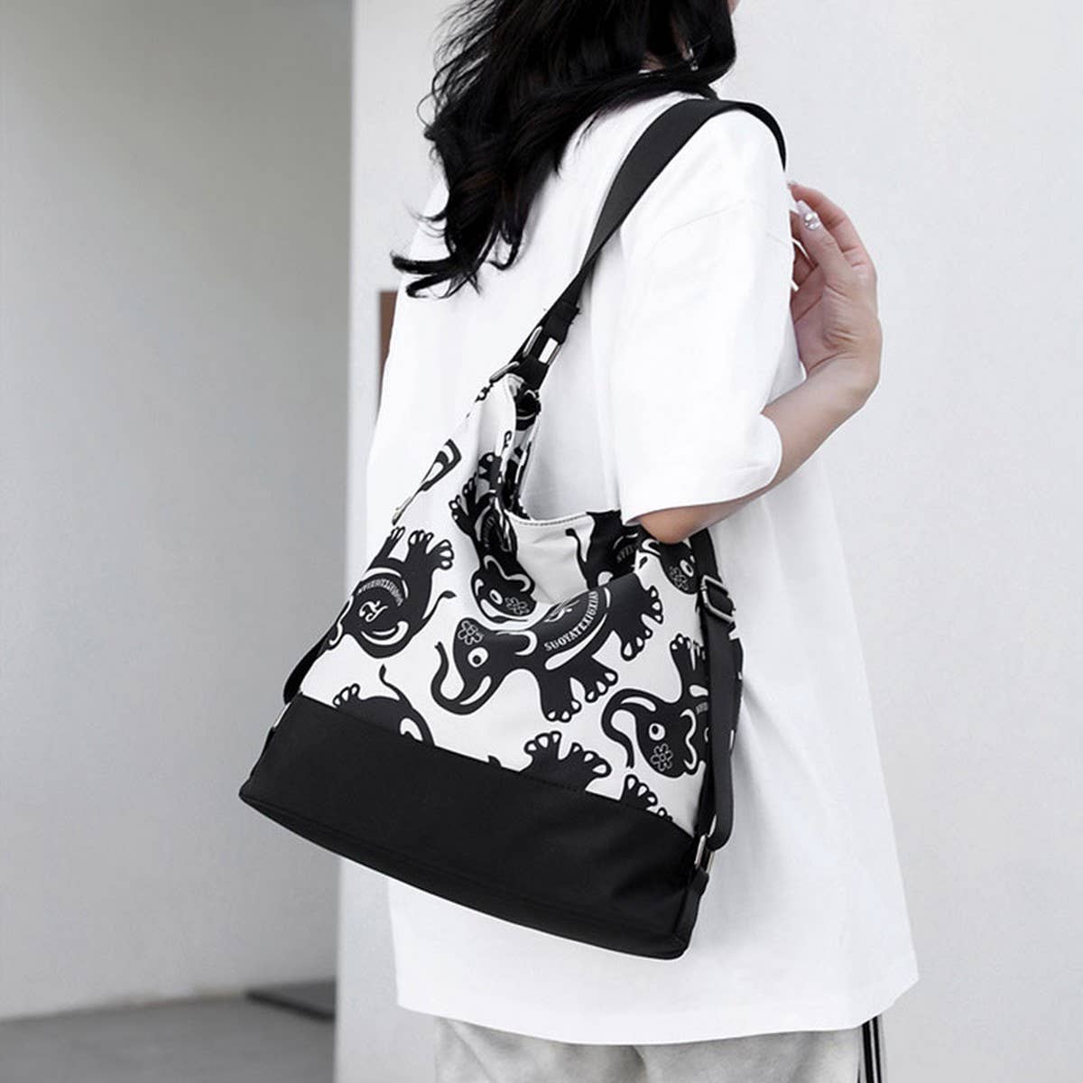 FASHION PRINTED OXFORD CLOTHSHOULDER CROSSBODY BAG_CWASC1792