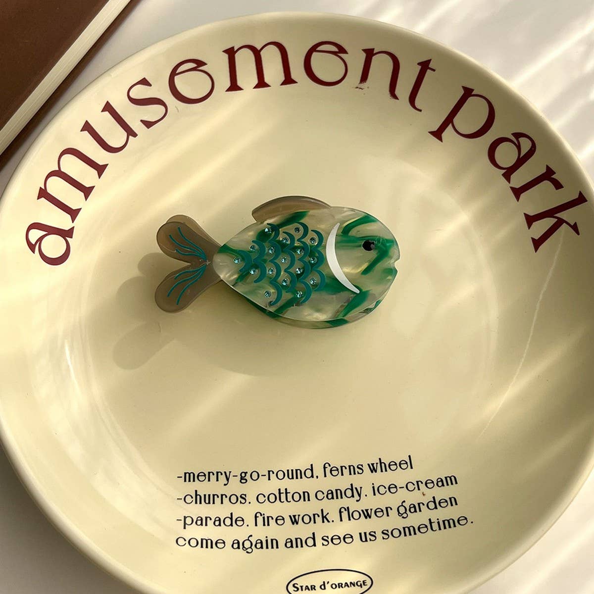 Pink Dolphin Acetate Hair Clip