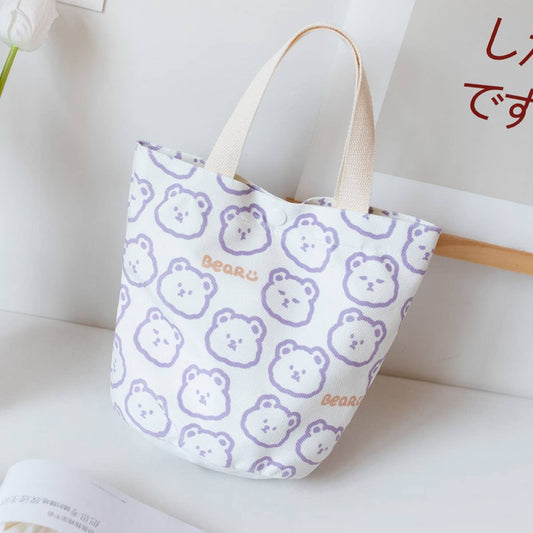 Spring Canvas Lunch Bucket Bag for Women_CWAB5672