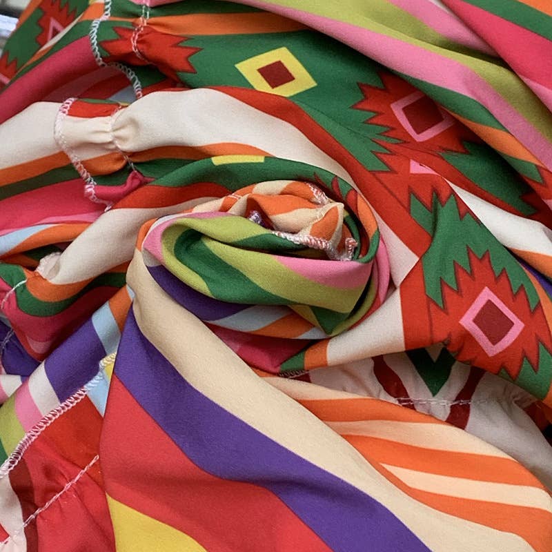 Fashion individual printed Bohemian beach skirt