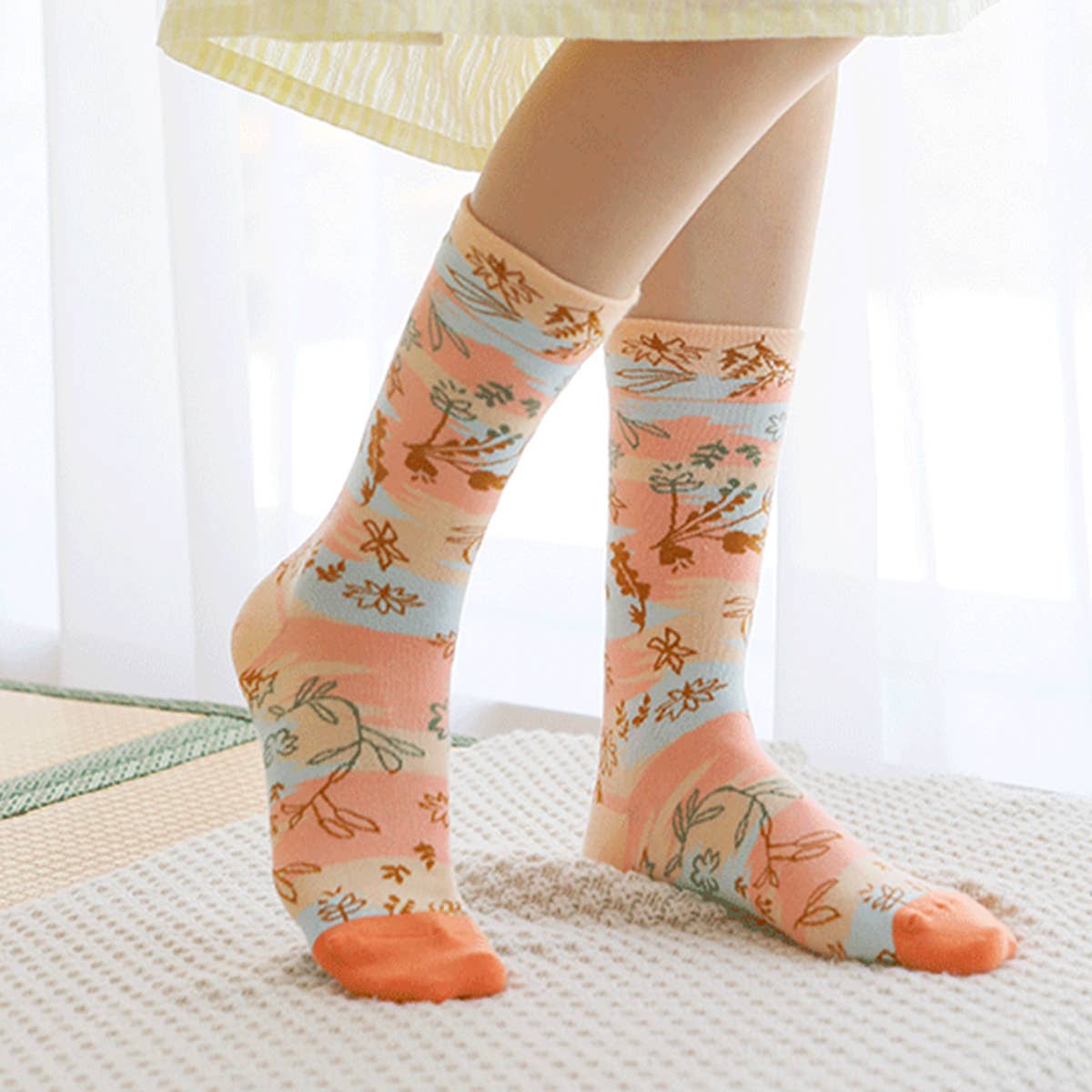 FRENCH FASHION COTTON SKI SOCKS