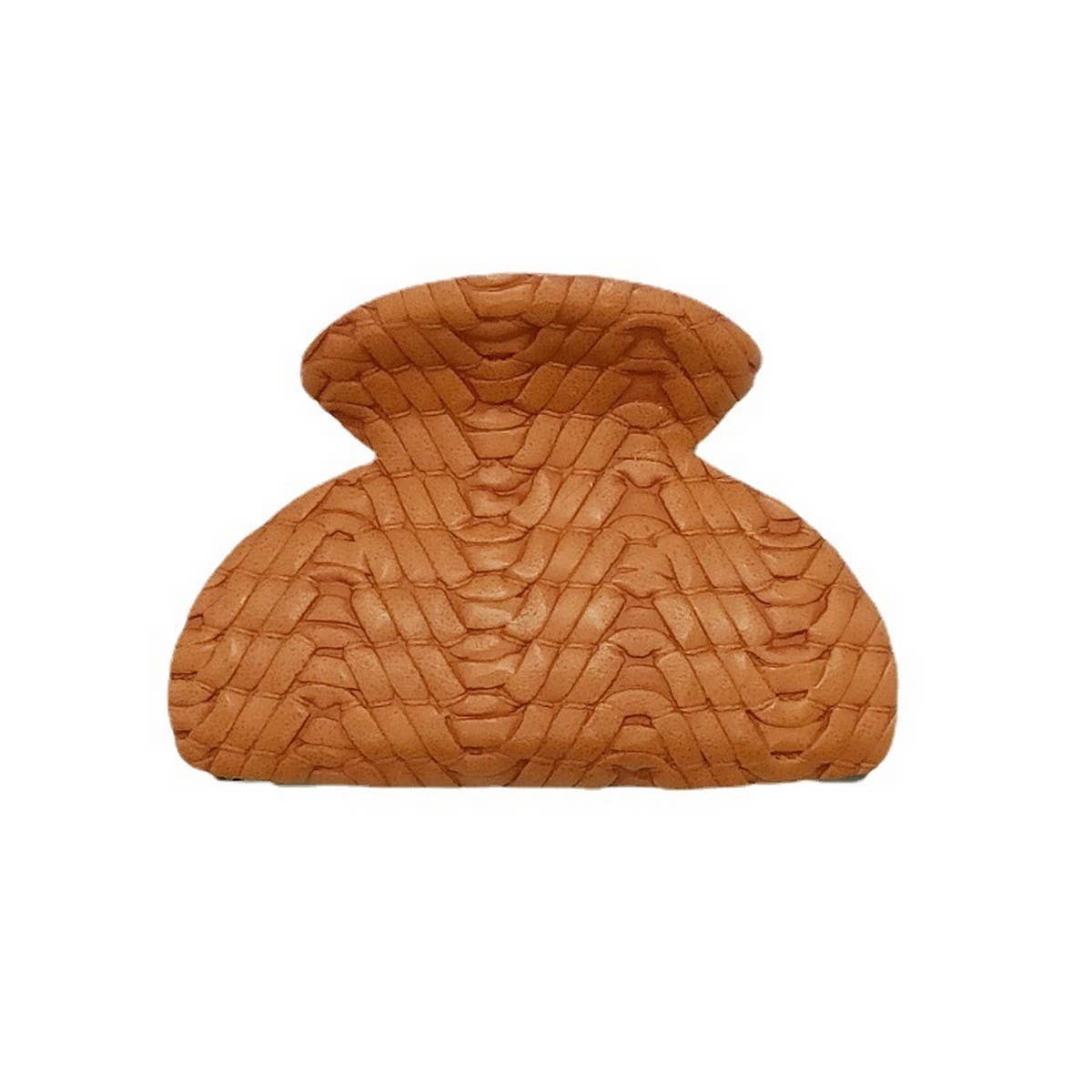 Mini Woven Faux Leather Tribal Hair Claw