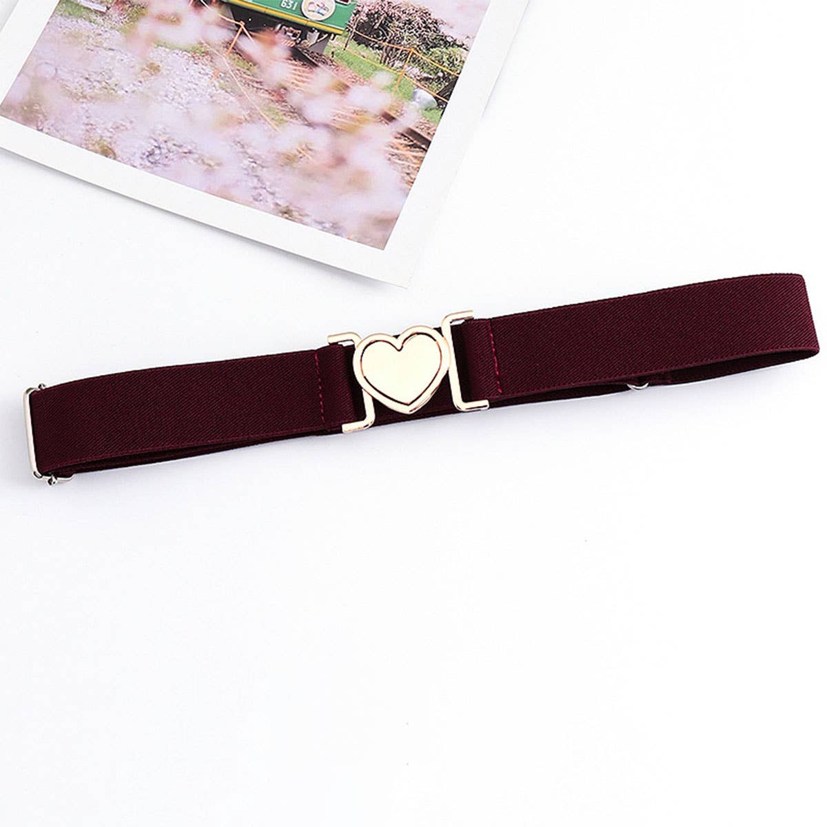 LOVE ALLOY ELASTIC BAND ELASTIC WOVEN CANVAS BELT_CWABE0680