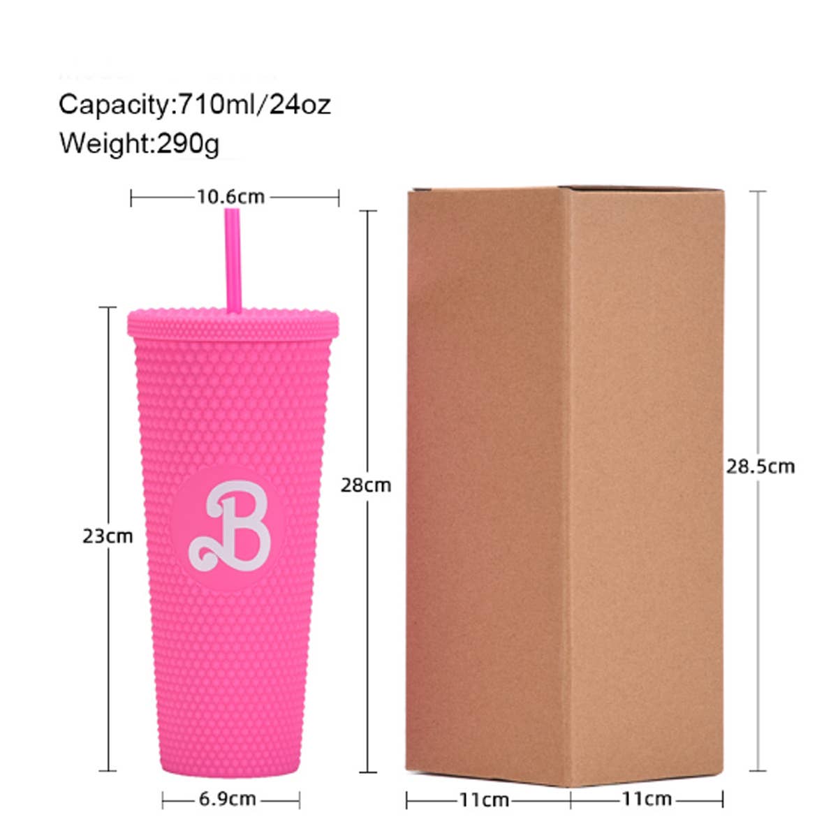 DOUBLE LAYER PORTABLE PLASTIC STRAW DIAMOND CUP