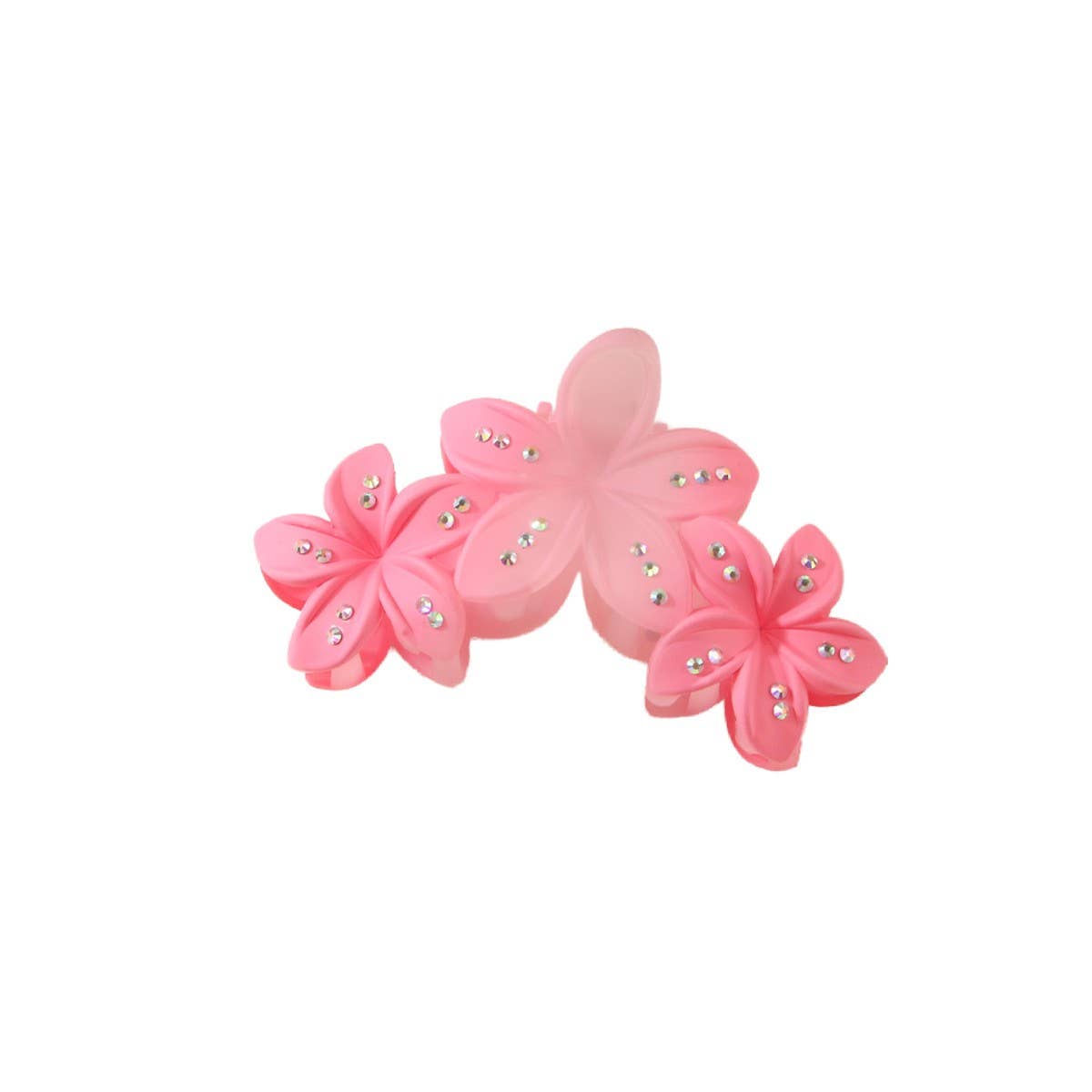 Gradient Rhinestone Egg Flower Hair Claw Clips