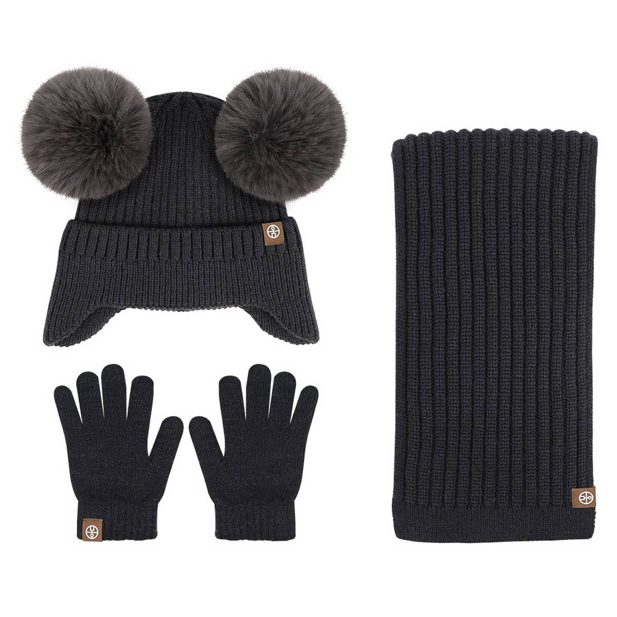 CHILDREN'S HAT, SCARF AND GLOVES THREE-PIECE SET