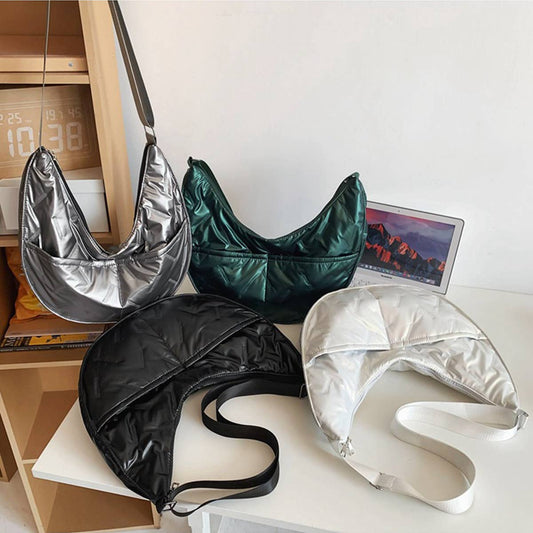 FASHIONABLE TEXTURE PEARL COTTON SHOULDER BAG_CWAB1774