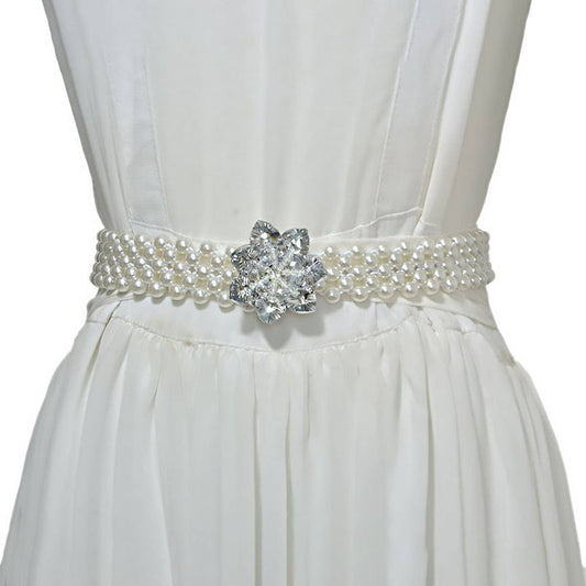 PEARL CRYSTAL ELASTIC SWEET WAIST CHAIN_CWABE0517