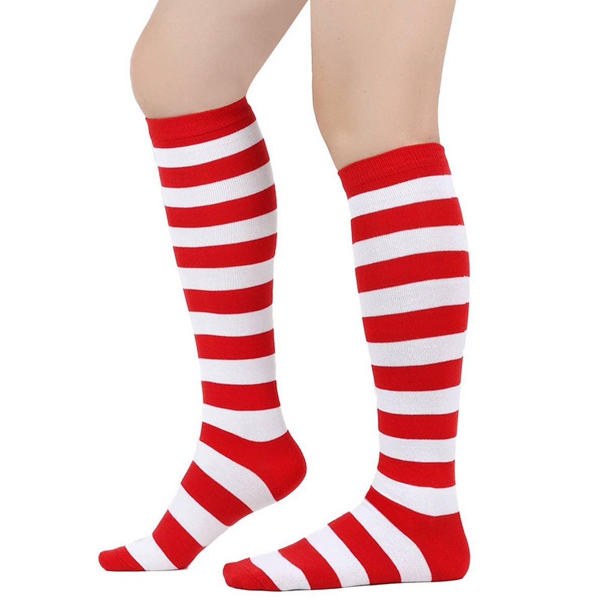 CWMM10073_STRIPED KNEE-HIGH SOCKS FOR CHRISTMAS