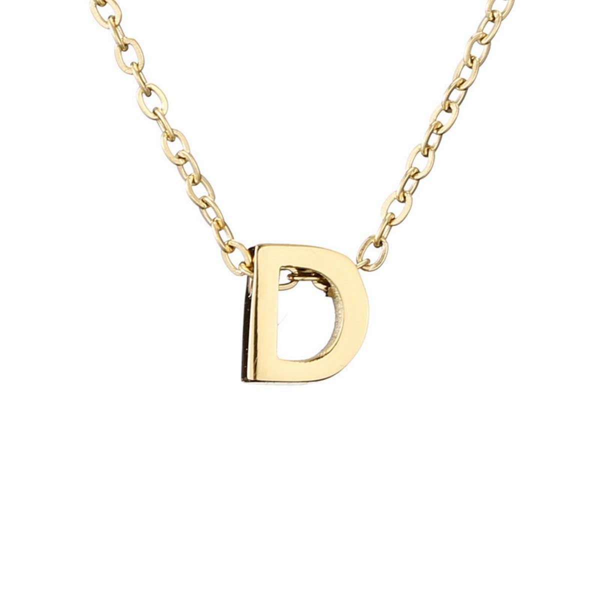 NEW CREATIVE STAINLESS STEEL GOLD LETTER NECKLACE