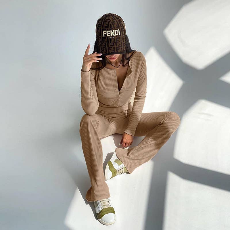 SOLID COLOR SLIM-FIT JACKET TROUSERS TWOPIECE SET