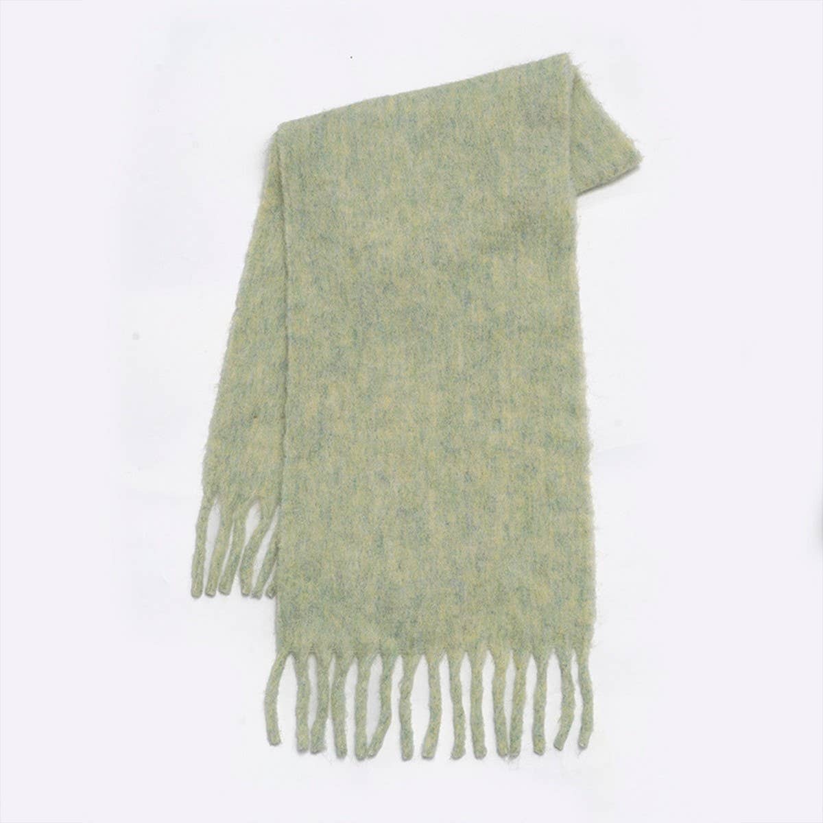 Gradient Loop Yarn Tassel Scarf for Winter