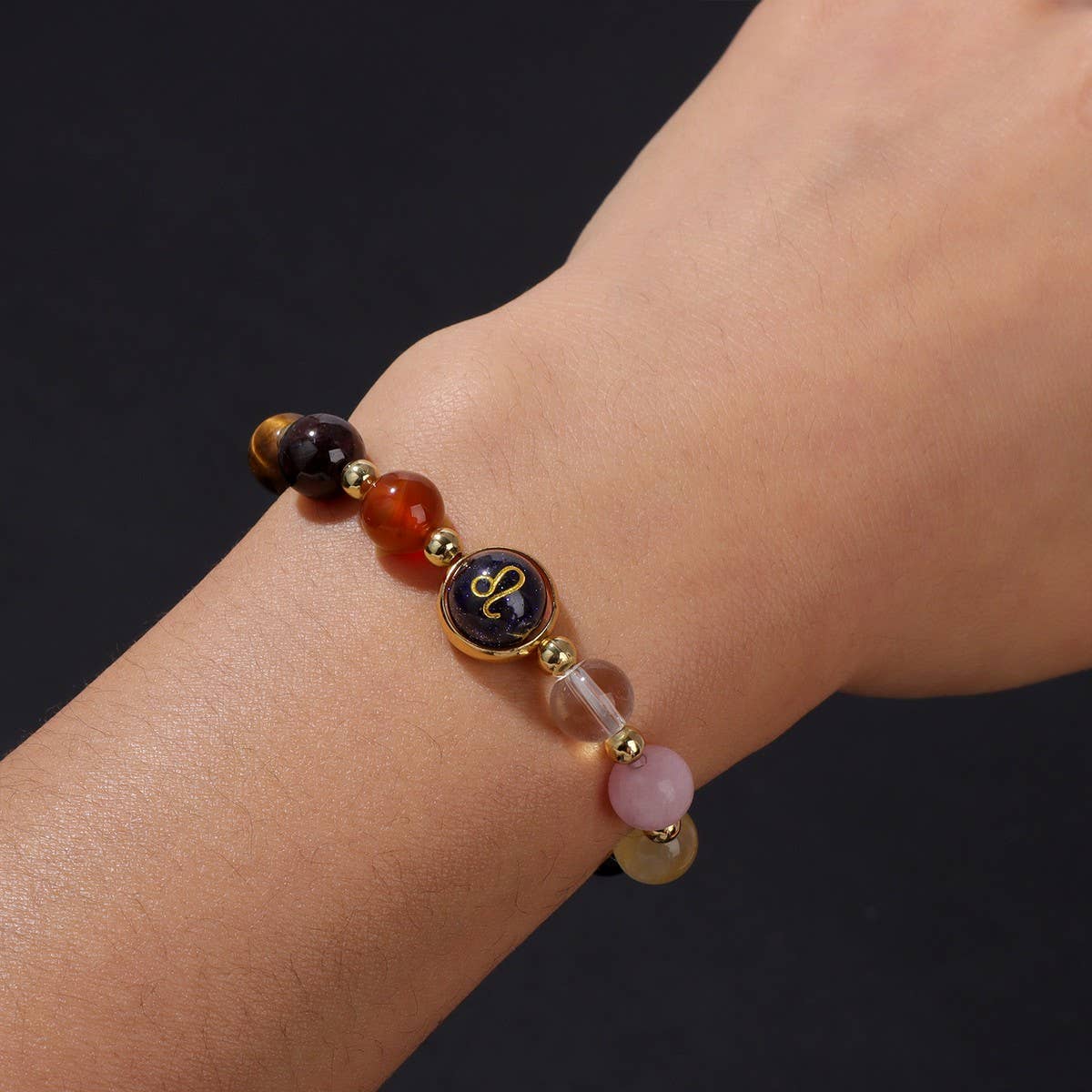 TWELVE CONSTELLATIONS BLUE SAND BEADS BRACELET