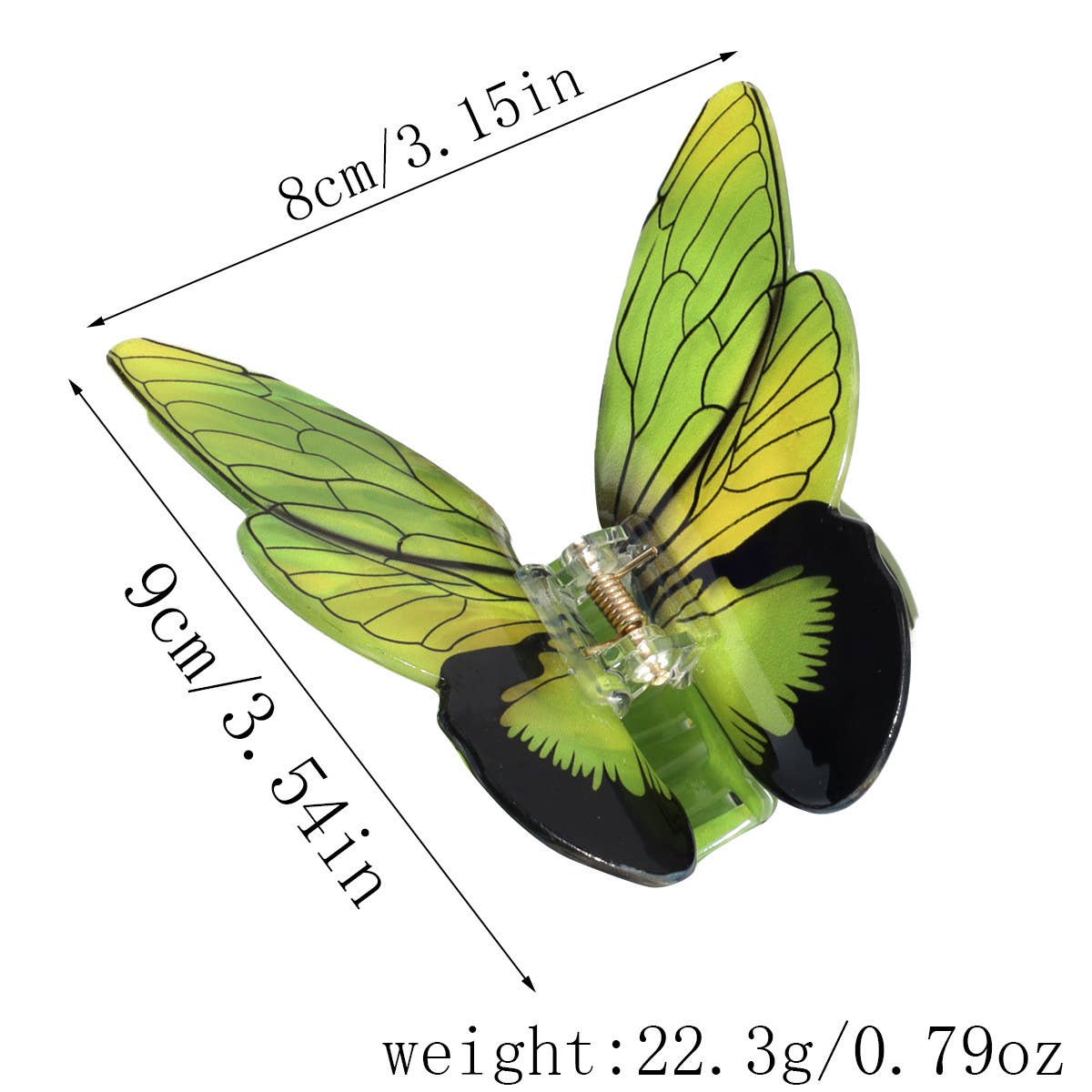 VERSATILE PERSONALIZED GRADIENT BUTTERFLY HAIRPIN