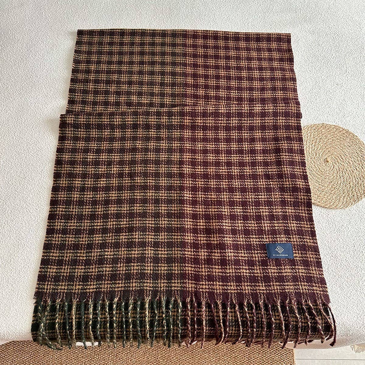 Vintage Plaid Scarf ? Soft Warm Winter Wrap