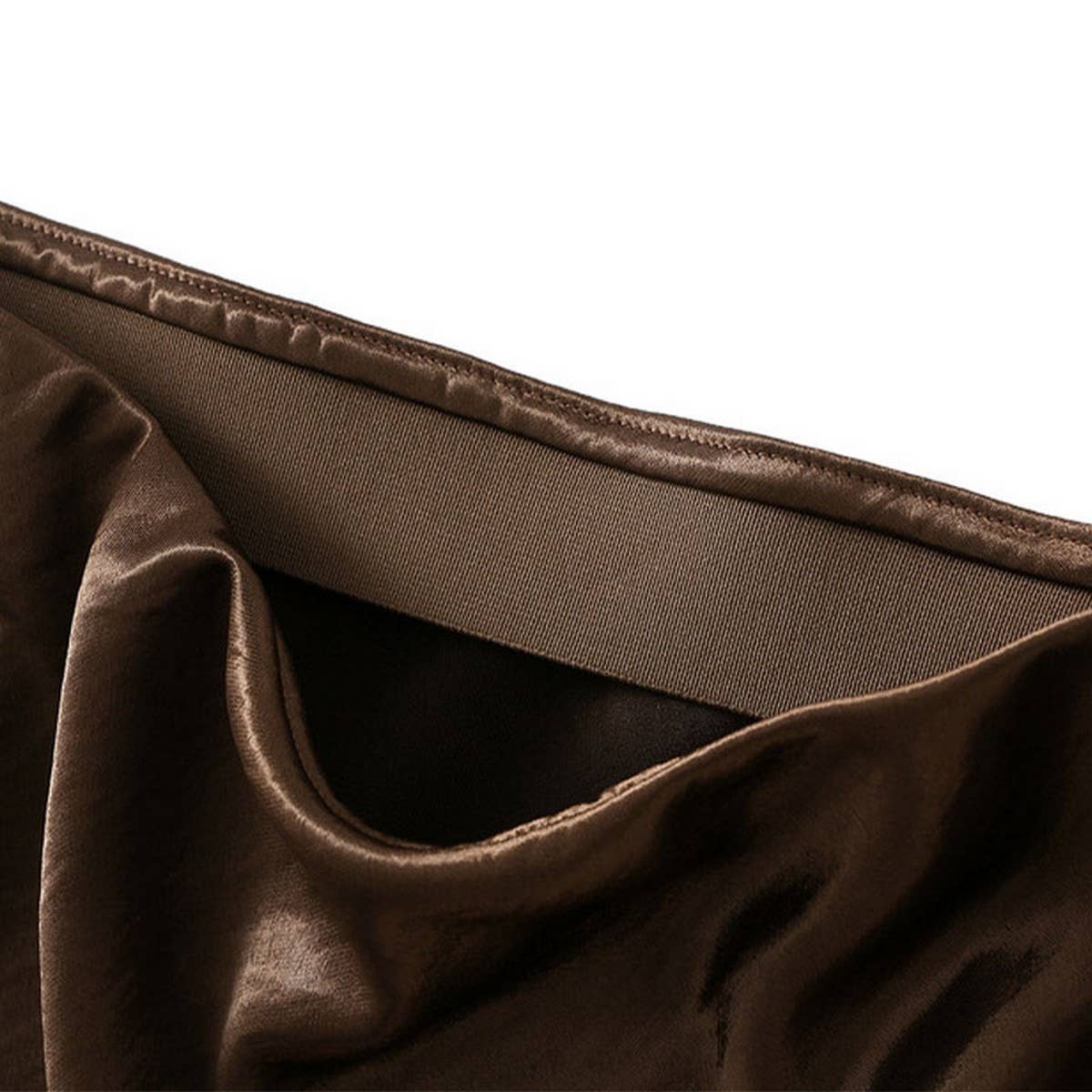 Satin Fishtail Midi Skirt with Slimming Fit